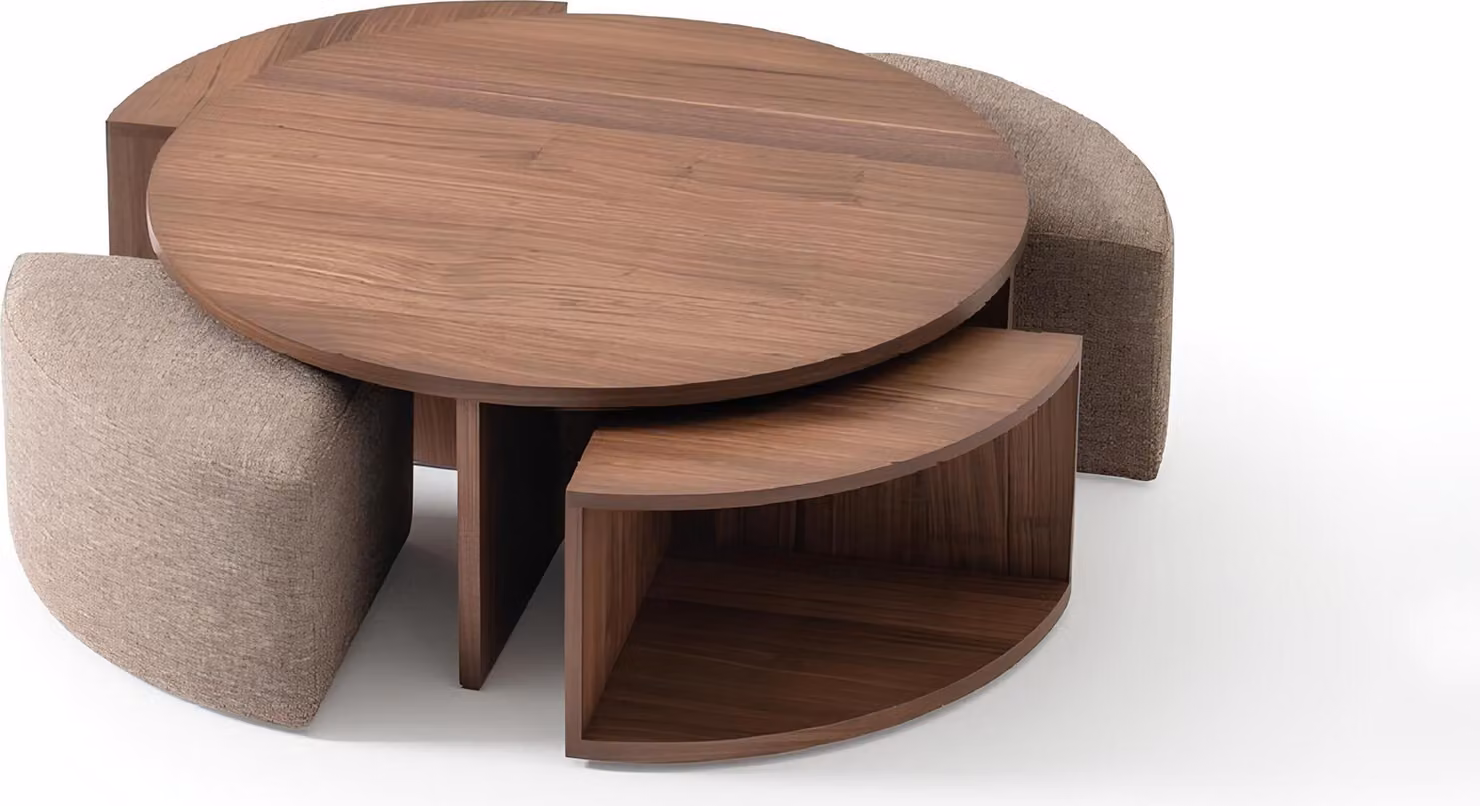 Couchtisch Kaffeetisch Wohnzimmer braun Luxus Design Holztische Tisch