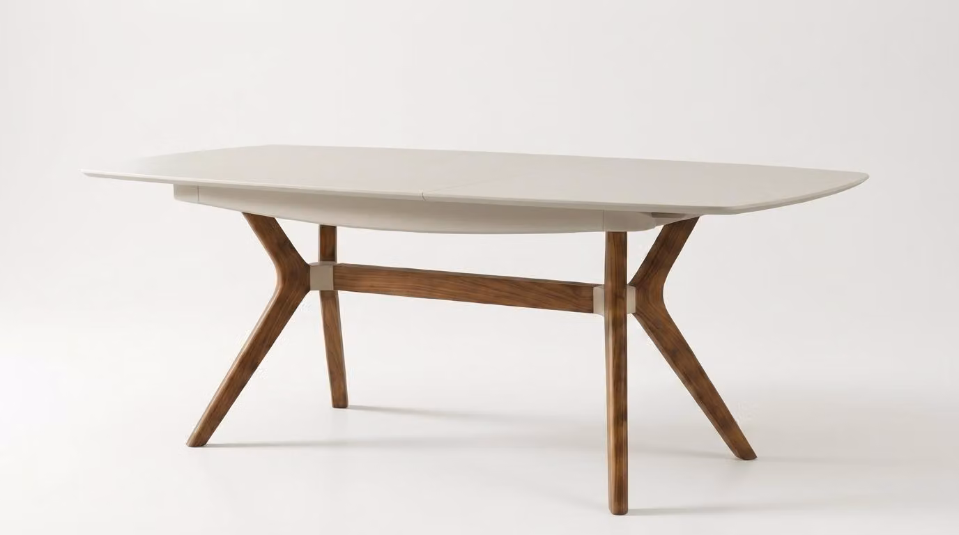 Tavolo, stile moderno, colore beige, nuovo, per soggiorno, forma rettangolare, pratico