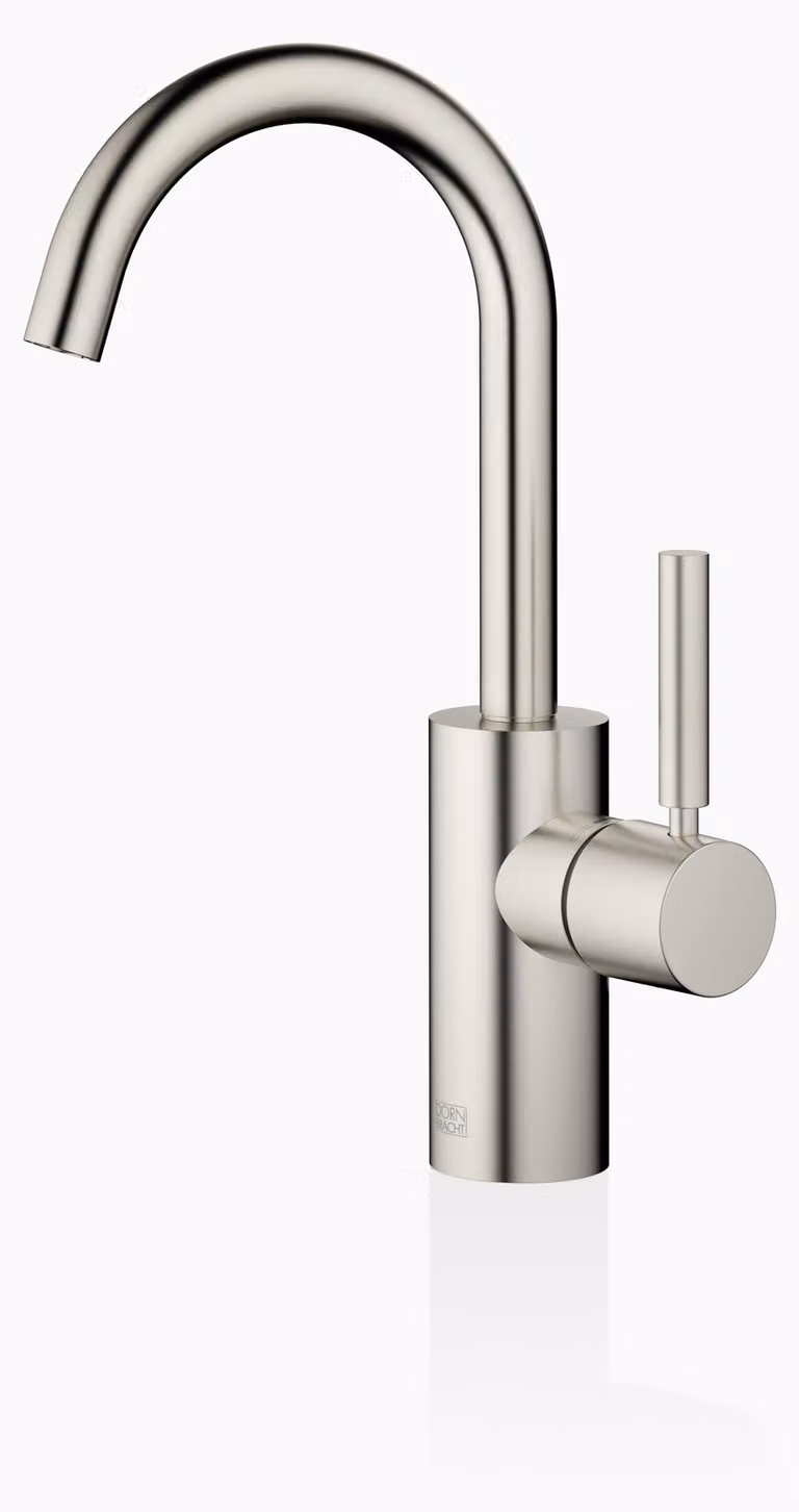 Dornbracht META Mitigeur monocommandé pour lavabos sans vidage, saillie 123mm, bec orientable 360, 33525661-06, 33525661-06