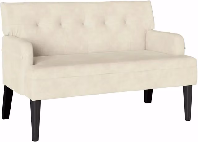 Panca Chesterfield in Velluto Beige L: 112 cm, P: 65,5 cm, H: 75 cm CFW6566791