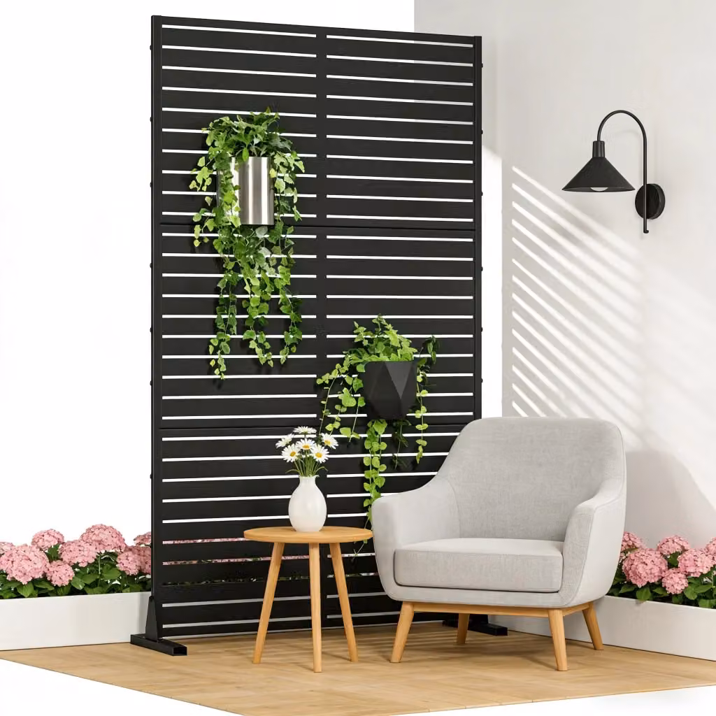 Pannello Divisorio Nodepp casa.pro in Acciaio Zincato Nero L: 90 cm, H: 180 cm – 2