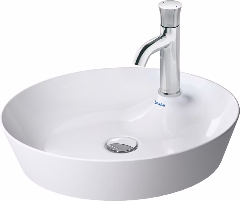Duravit Cape Cod Évier à poser, avec 480 mm, avec îlot de distribution, sans trop-plein, 2328480000, 2328480000