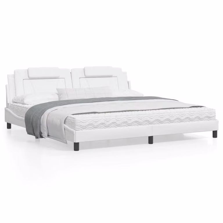 Maison Exclusive - Letto "Viana" con materasso bianco 200x200 cm in ecopelle