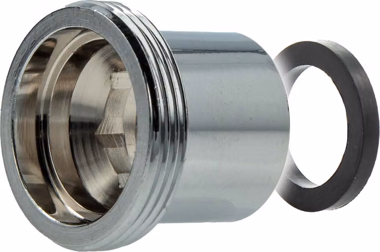 adattatore tecuro da M22 x1 AG a M16 x1 IG, ottone cromato