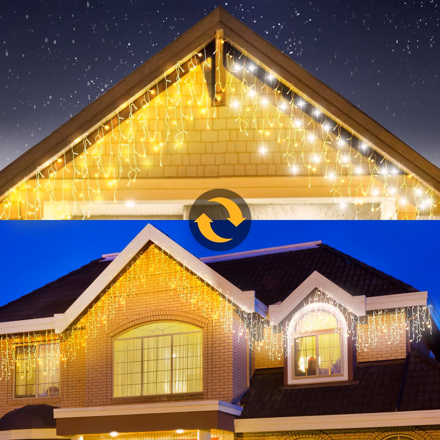 Tenda luminosa a LED, 30 metri, 1200 LED, luce bianco caldo/bianco freddo, controllo tramite app e telecomando