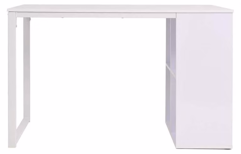 Solidchoice - Scrivania angolare 120 x 60 cm con 4 scomparti portaoggetti
