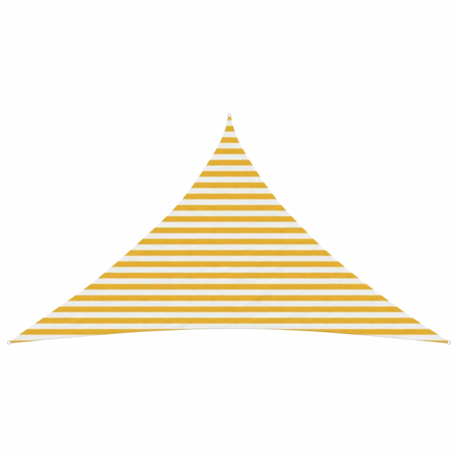 Telo Ombra Triangolare vidaXL in HDPE Giallo e Bianco L/P/H: 4 x 4 x 5,8 m