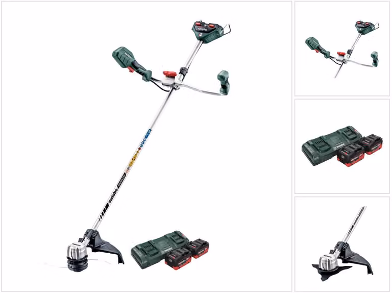 Metabo FSB 36-18 LTX BL 40 Decespugliatore a batteria 36 V ( 2x 18 V ) a due impugnature brushless + 2x batteria 8,0 Ah + doppio caricabatterie