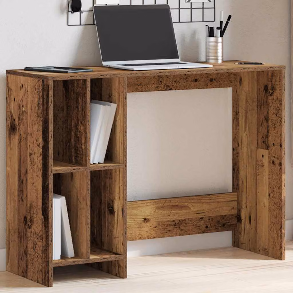 Scrivania moderna vidaXL in legno e MDF marrone L: 102,5 cm, P: 35 cm, H: 75 cm