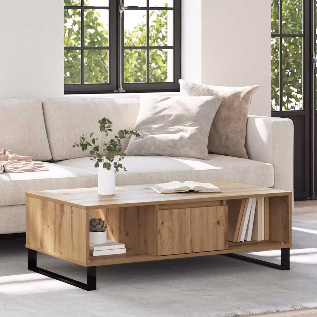 Maison Exclusive - Tavolino Artisan in rovere 104 x 60 x 35 cm Materiale ligneo