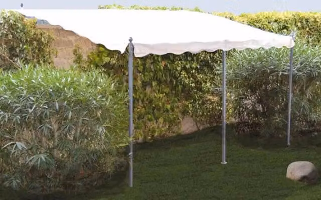 GAZEBO IN METALLO DA APPOGGIO A PARETE MINORCA MT. 3X4 GAZEBI ARREDO GIARDINO