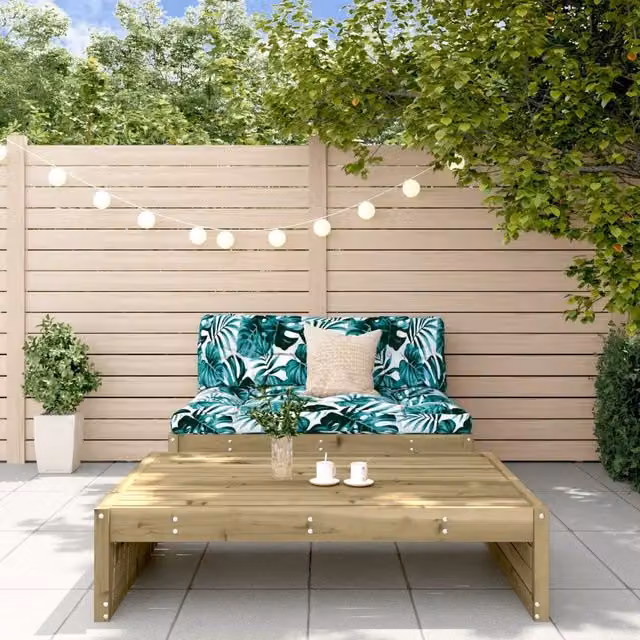 Set Divani da Giardino 2pz con Cuscini Legno Impregnato di Pino 3186136