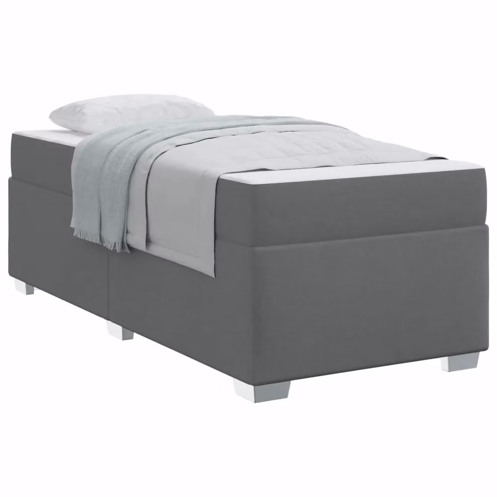 Struttura del letto moderna vidaXL in tessuto grigio con legno ingegnerizzato L/P/H: 100 x 200 cm – 2