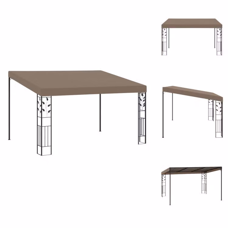 vidaXL Padiglione a muro 4x3x2,5 m Taupe - Padiglioni e tende per feste