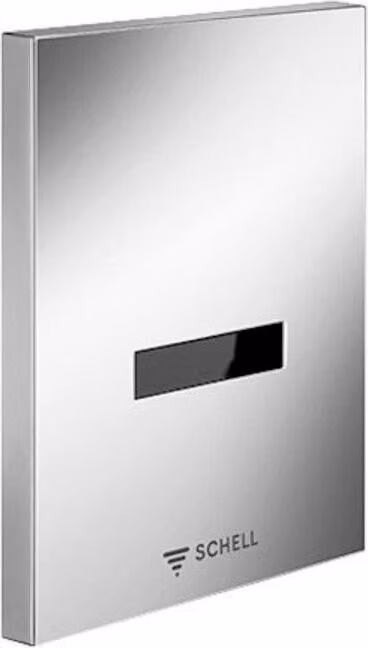 Schell Compact II - Sciacquone per orinatoi a infrarossi EDIZIONE E, funzionamento a batteria, bianco alpino 028061599