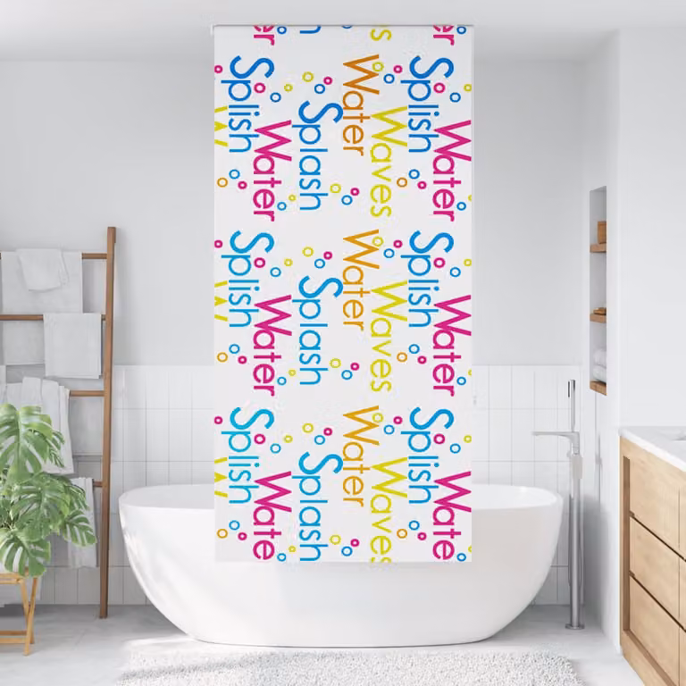 vidaXL Tenda a Rullo Doccia 110x240 cm Larghezza Tessuto 106 cm