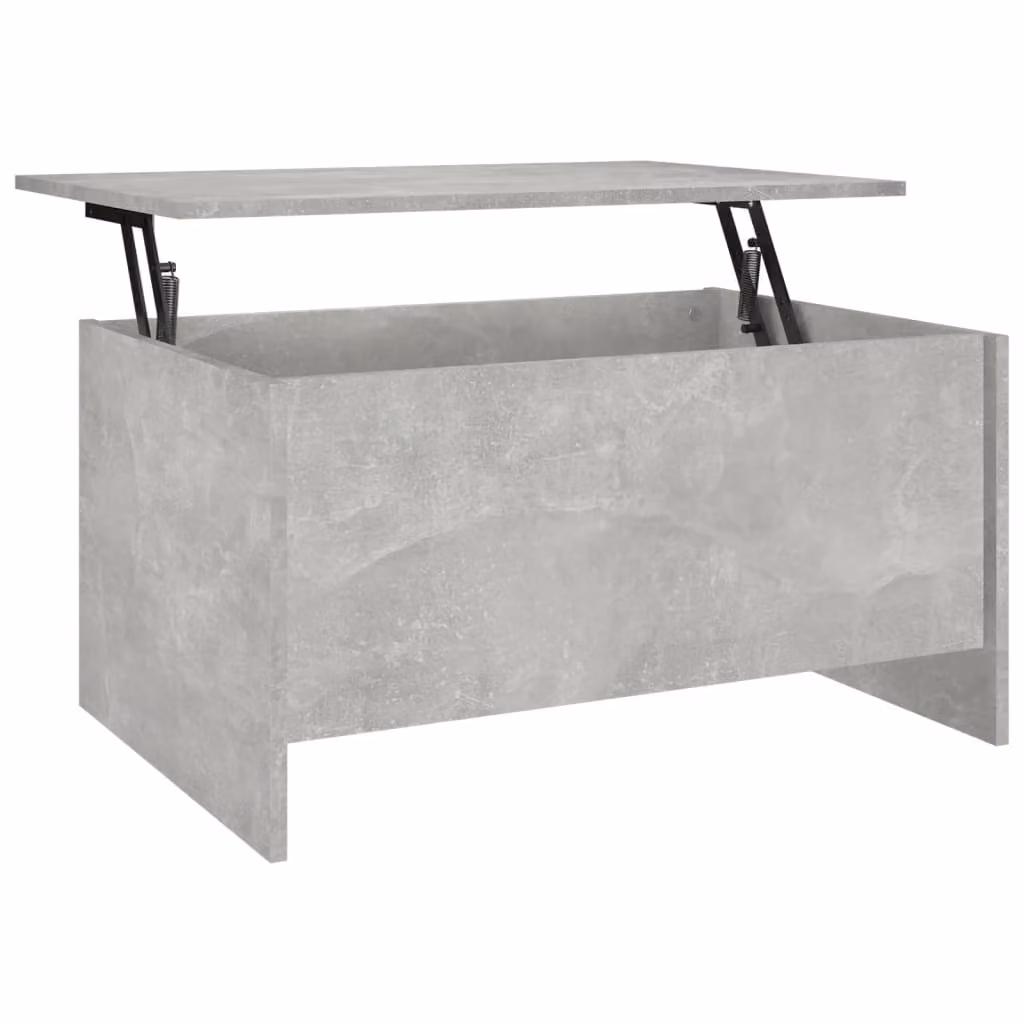 Tavolino Grigio Cemento 80x55,5x41,5 cm in Legno Multistrato