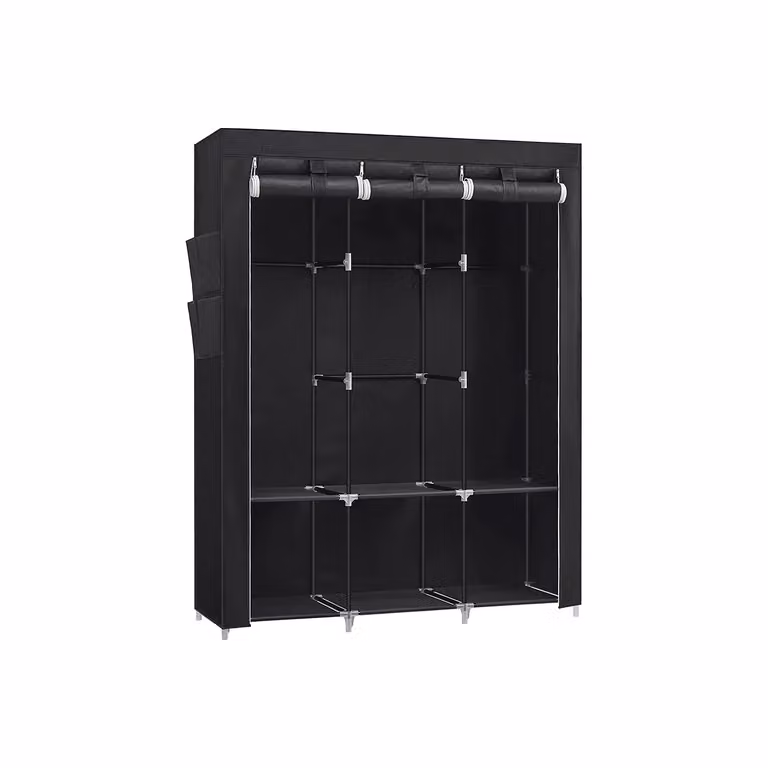 Armadio in Tessuto 45 x 130 x 167 cm Nero | SONGMICS, Nero / 45 x 170 x 167 cm