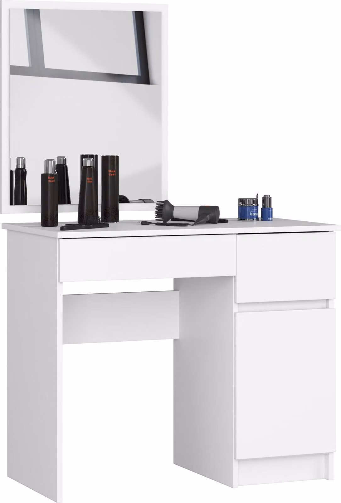 Akord Toeletta Bianca Con Specchio A Destra 90X50X142 Cm