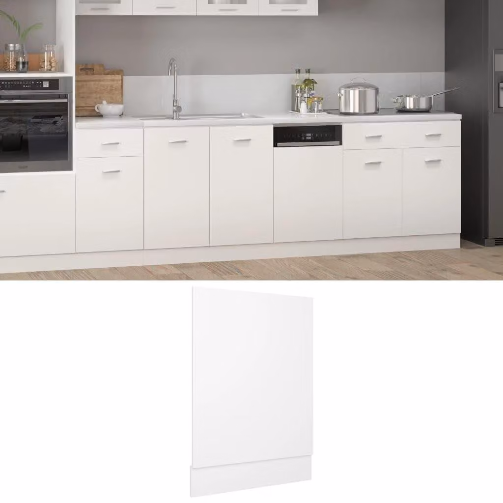 Mobiletto per lavastoviglie, in legno bianco, dimensioni 45 x 3 x 67 cm