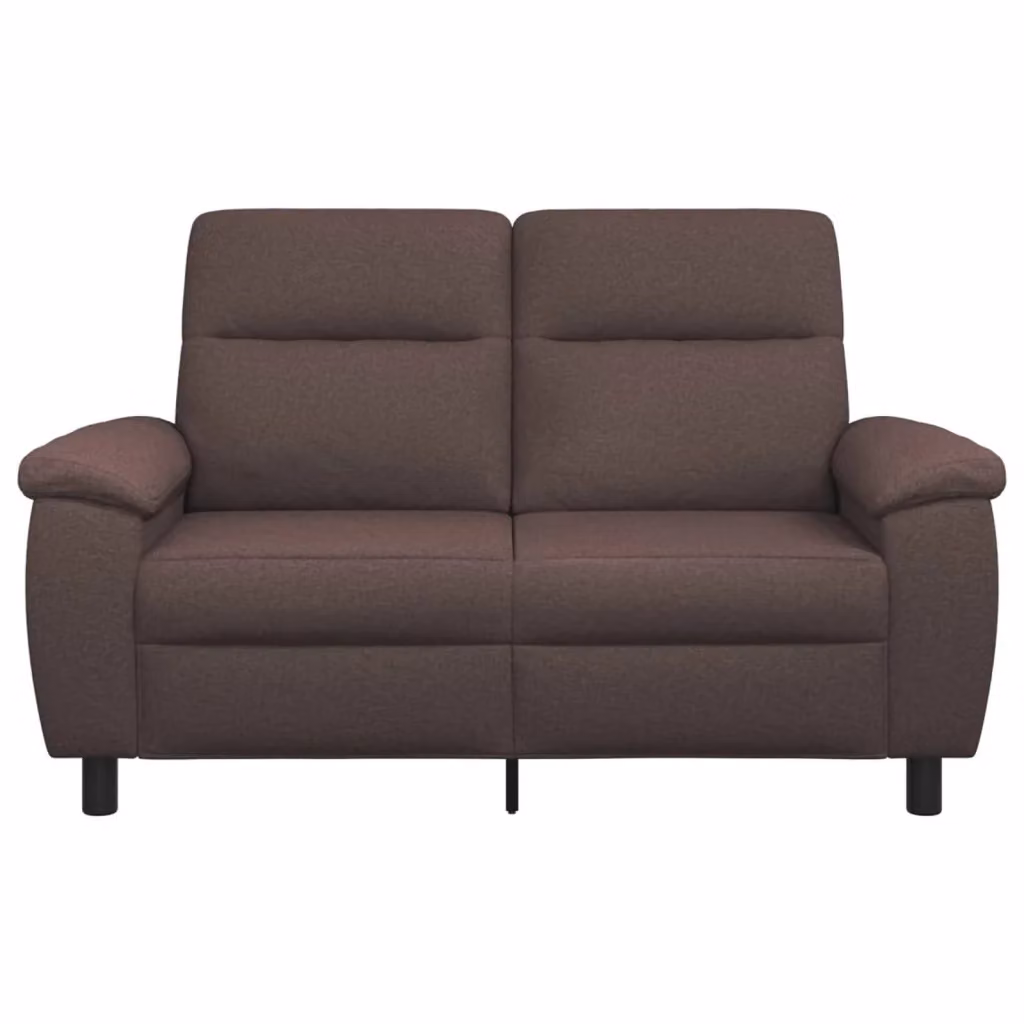 Divano moderno vidaXL in tessuto marrone e nero con struttura in metallo L/P/H: 158 x 90 x 95 cm – 2