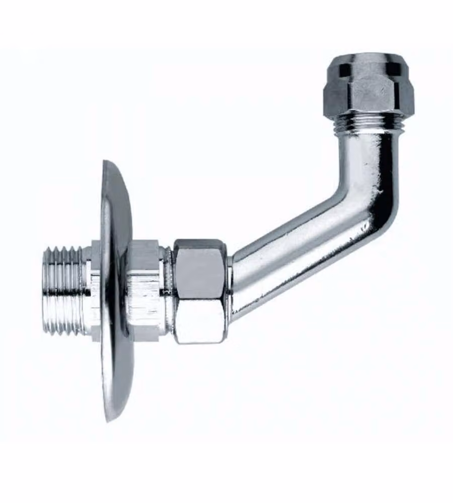 Attacco Sottolavabo Regolabile 1/2"x3/8" Metallo Finitura Cromo