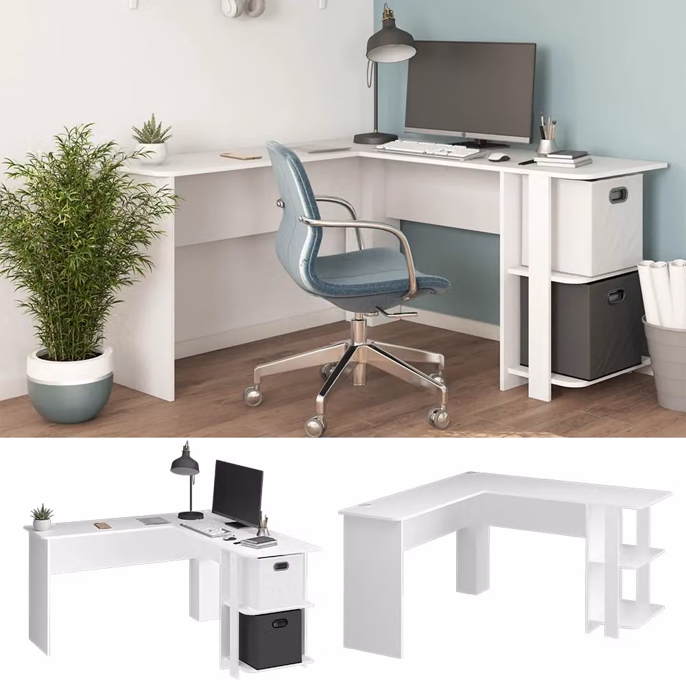Scrivania angolare Nikita Vicco Bianco L/P: 140 x 140 cm, H: 75 cm – 2