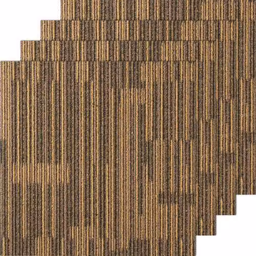 Set di 12 piastrelle di moquette imbottite riutilizzabili VEVOR, tappeto quadrato morbido per camera da letto o soggiorno, Marrone Misto, L/P: 50 x 50 cm