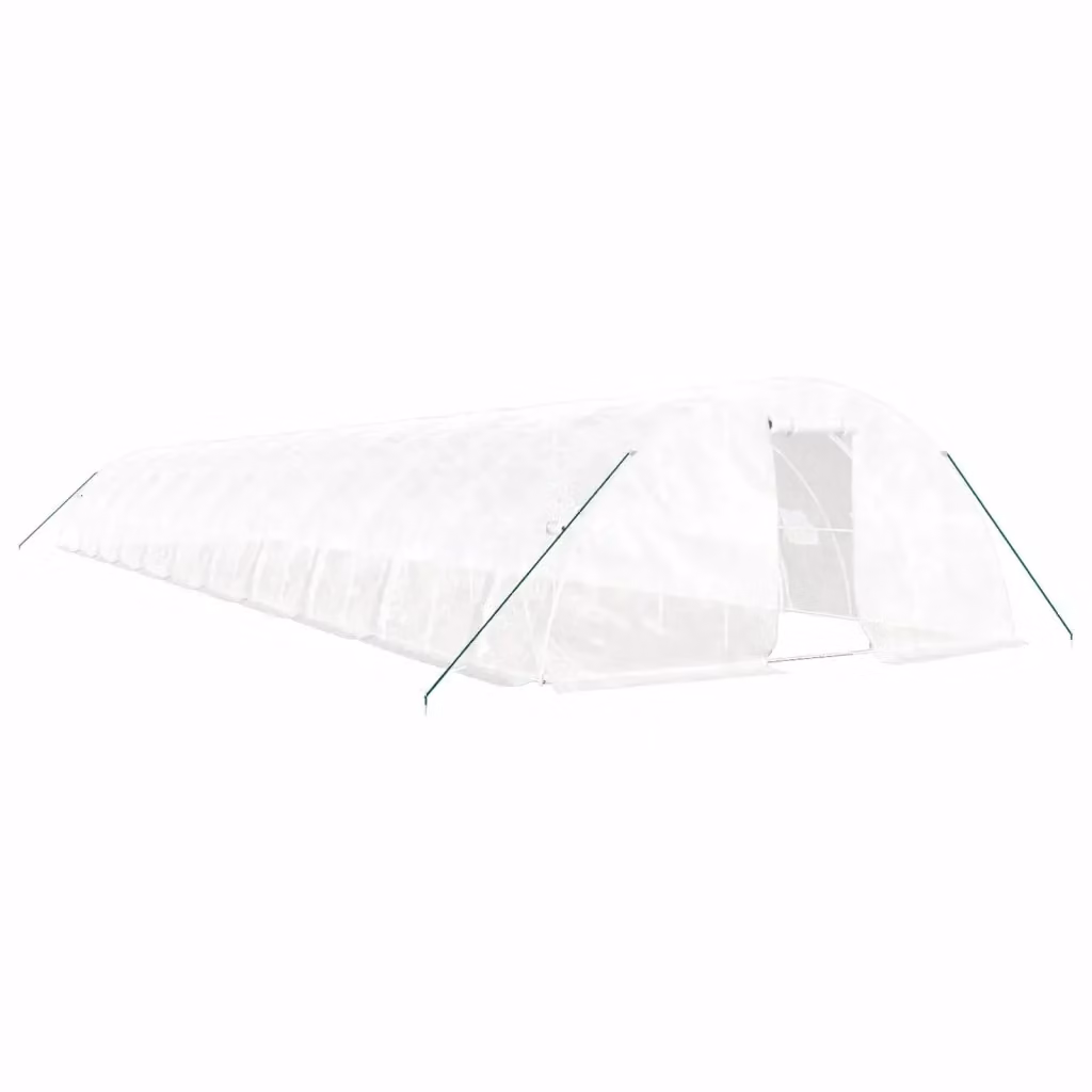 Serra Videx con Telaio in Acciaio Zincato Bianco e Copertura in Plastica, L: 22 m, P: 5 m, H: 2,3 m – 2