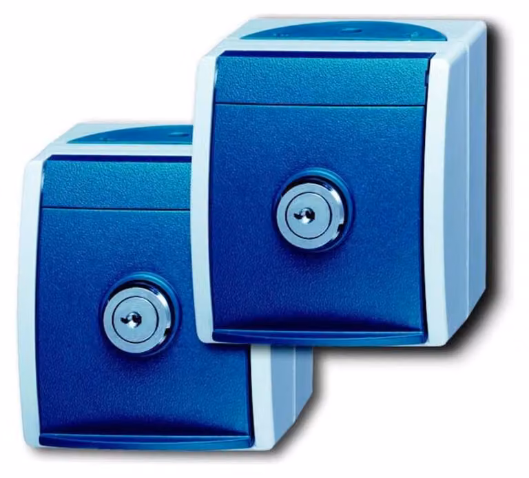 Busch Jaeger Zubehör Stromversorgung Steckdose CEE 7/3 Blau - Grau (2083-0-0816)