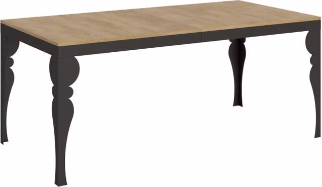 Tavolo allungabile Itamoby Paxon Evolution in legno e metallo, colore Quercia e Antracite, L/P/H: 90 x 180/284 x 77 cm