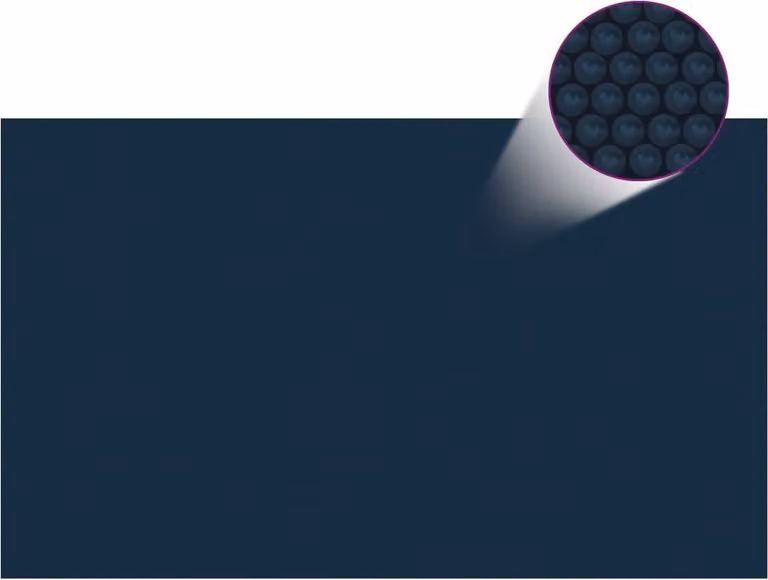 Pellicola Galleggiante Solare PE Piscina 500x300 cm Nero e Blu