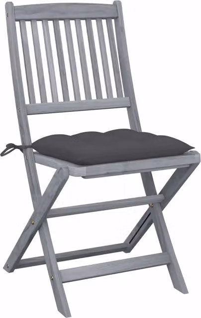 Sedie Pieghevoli 6pz con Cuscini in Massello Acacia 3065449
