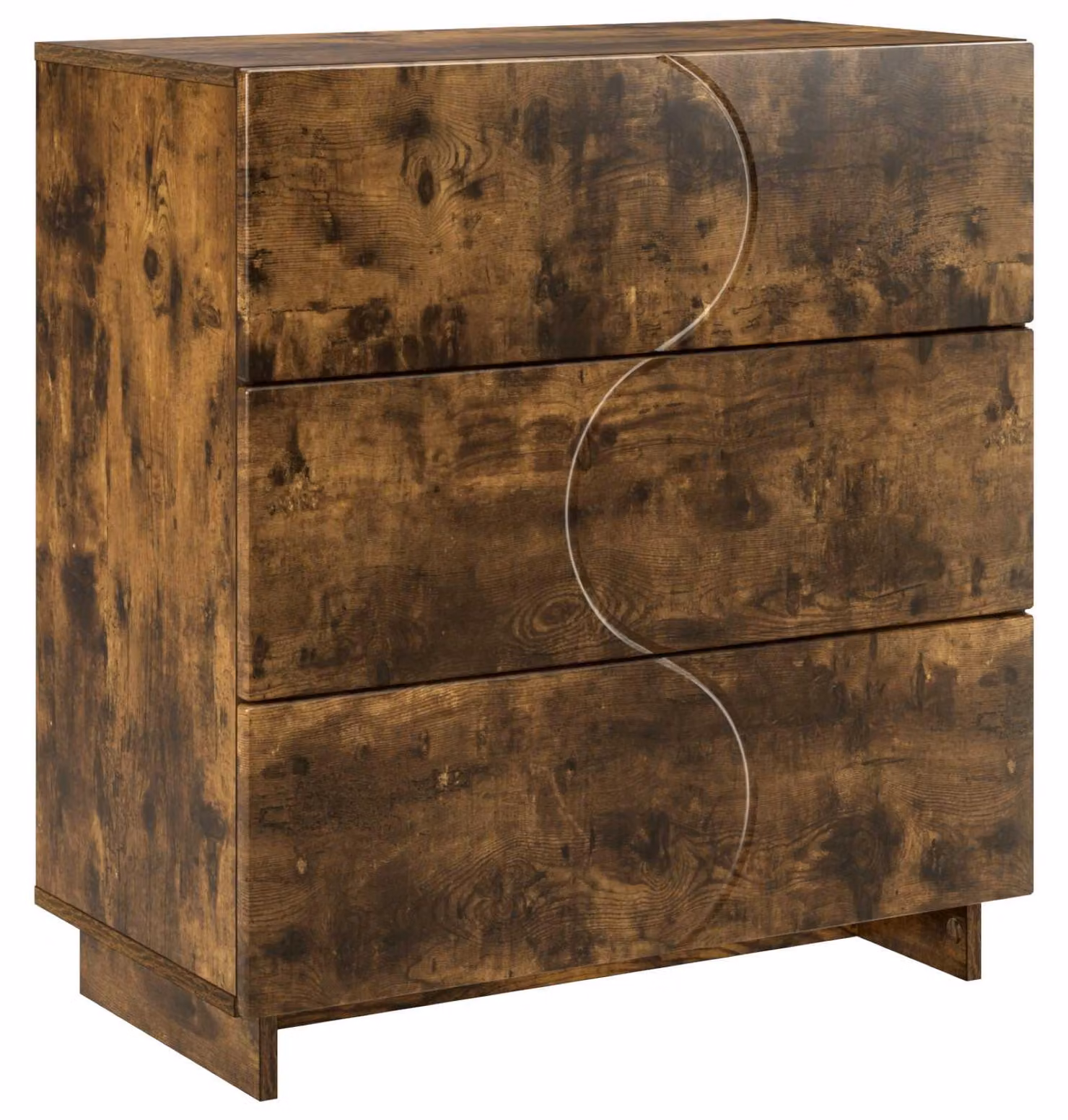 Mobile contenitore in legno impiallacciato effetto noce, dimensioni 70 x 38 x 75 cm