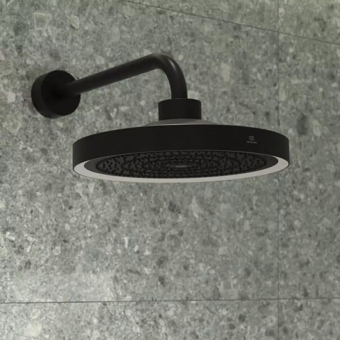 Ideal Standard Solos, soffione doccia multifunzione, diametro 33 cm, con anello luminoso a LED