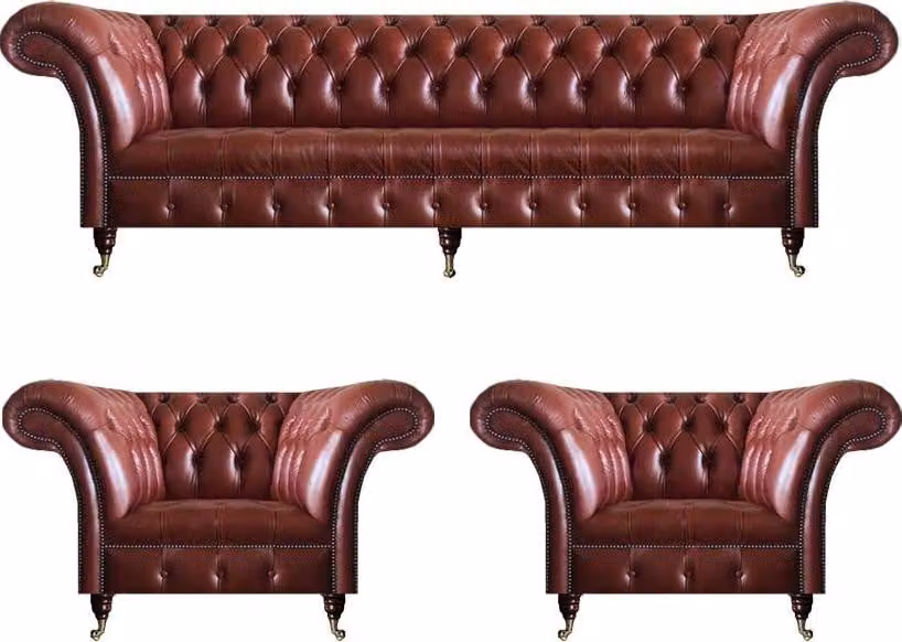 Leder Sofa Couch Polster Garnitur Sofagarnitur 3tlg Moderne Couchen Wohnzimmer