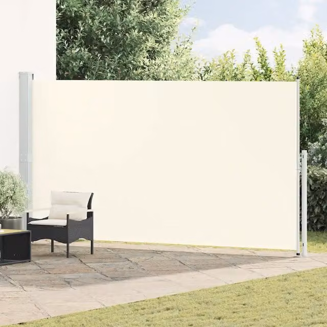 Tenda Laterale Retrattile per Patio 200x514 cm Crema