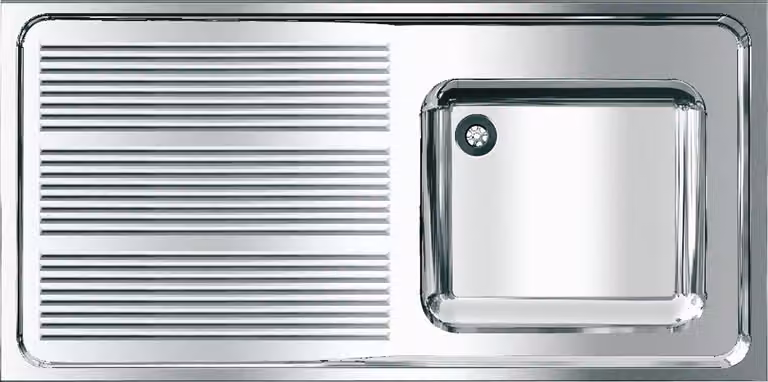 Lavello commerciale KWC AR, MAXIMA, acciaio inox, 1200x382x600 mm, scarico a sinistra