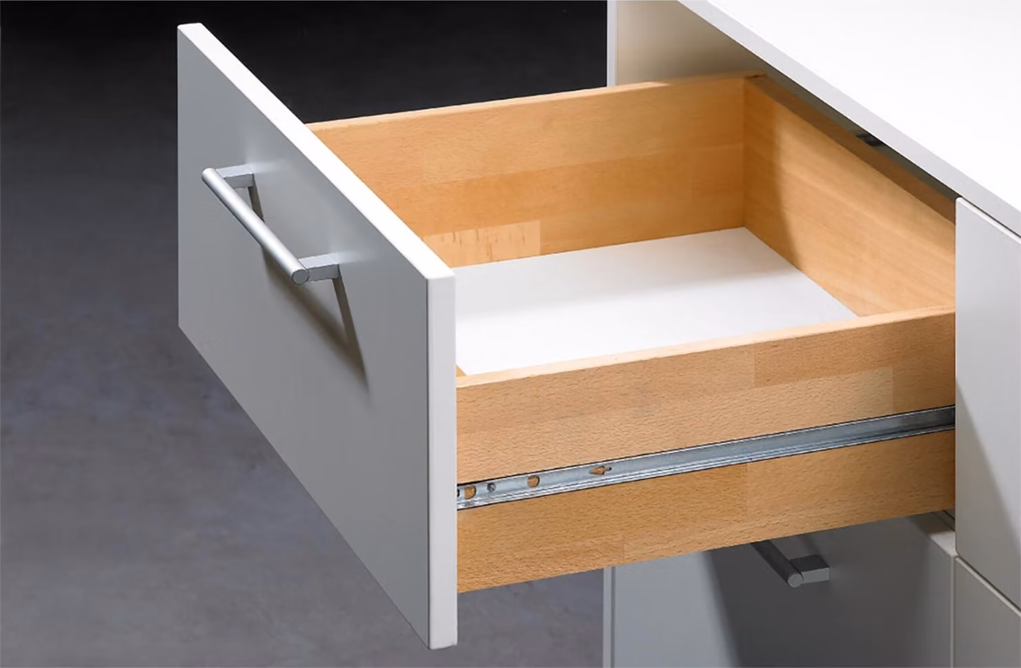 Hettich KA 1730 STA guida ad estrazione parziale zincata L.450mm 10kg Lunghezza cassetto 450mm - 30767