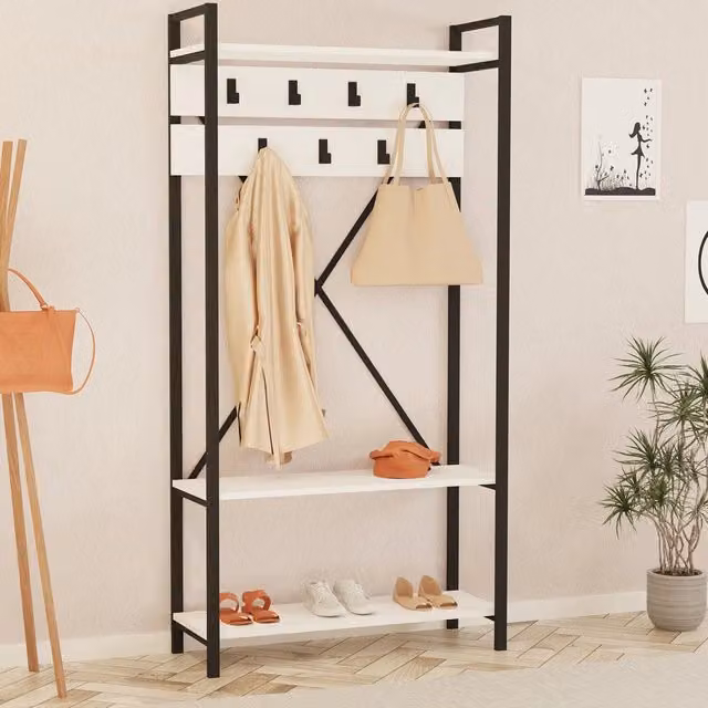 Celiera, Appendiabiti 7 Ganci, 180h cm Bianco