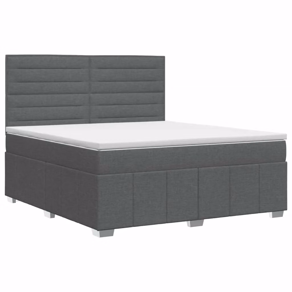 Letto box spring con materasso vidaXL Grigio e Bianco L/P: 140 x 200 cm – 2