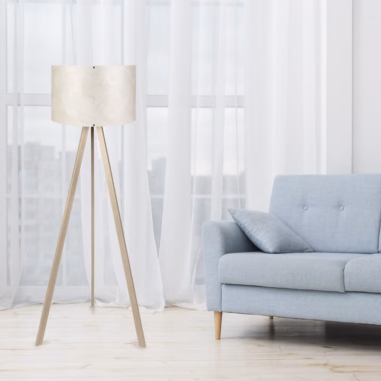 Opviq, AYD-1806, Lampade da terra, Beige, MDF, 38 x 38 x 140 cm