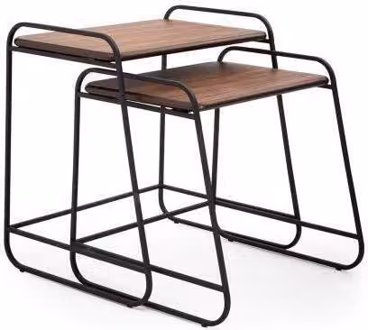Designer 2x Ablagetische Designer Couchtisch Holzplatte Wohnzimmer Möbel