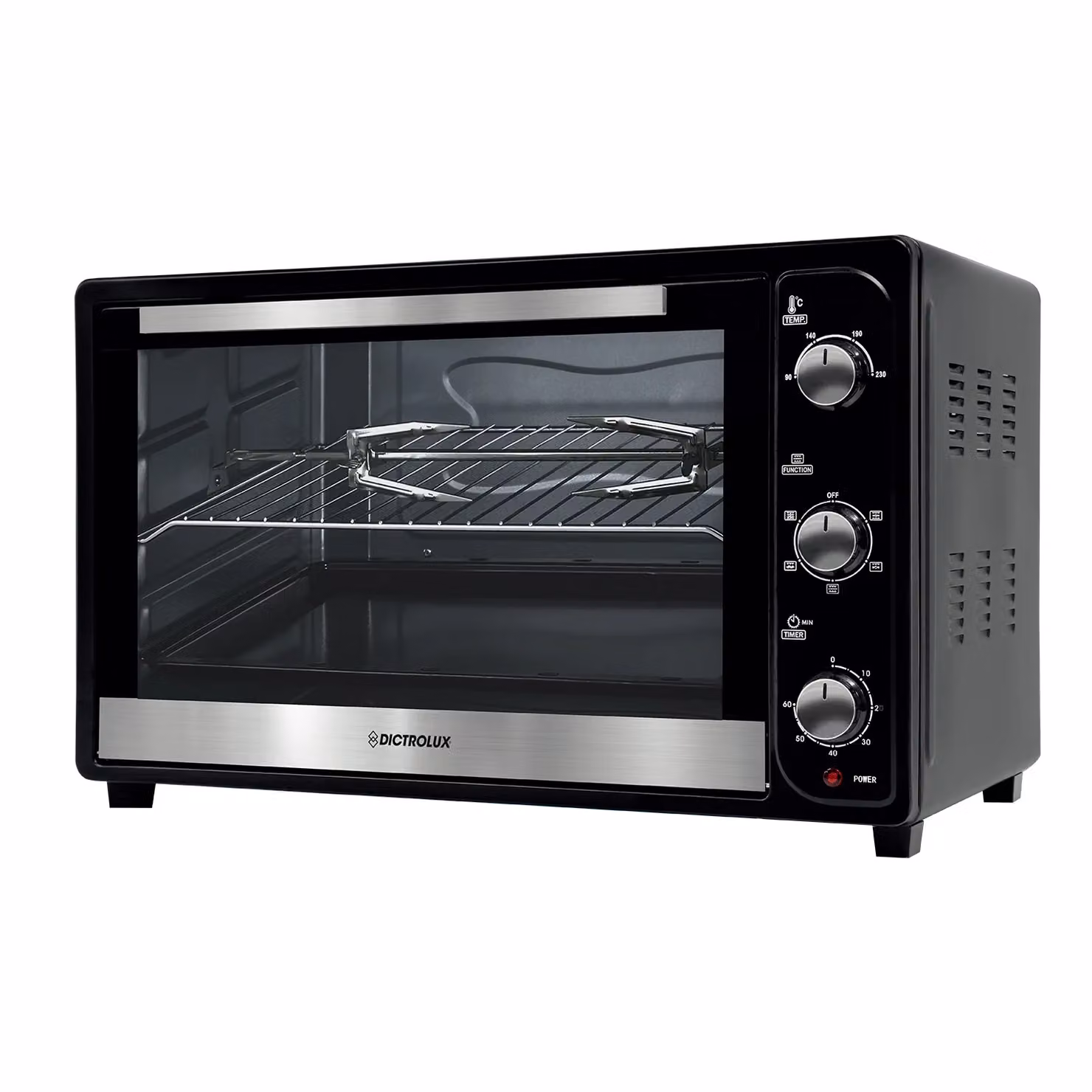 Forno Elettrico Ventilato Dictrolux Maxiroast da 66 Litri, 2200 Watt, Nero – 1
