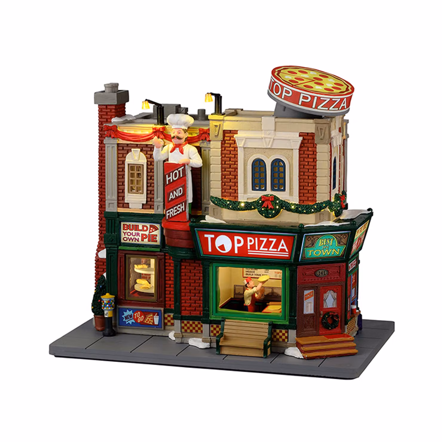 Decorazione di Natale Lemax Pizzeria da tavolo multicolore – 2
