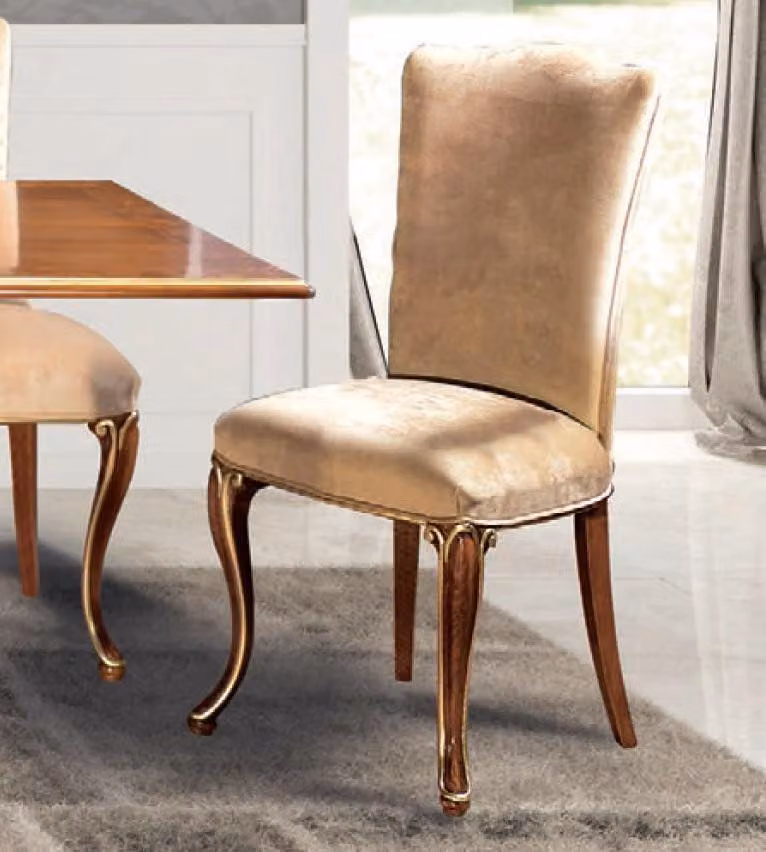 Stuhl Holz Italienische Möbel Esszimmer Stühle Luxus Design Lehnstuhl Echtholz