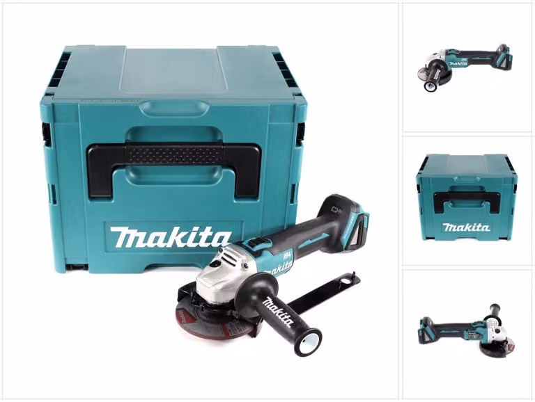 Makita DGA 504 ZJ 18 V Smerigliatrice angolare brushless a batteria 125 mm in valigetta Makpac + 1x Inserto - senza batteria, senza caricatore