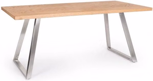 Tavolo Rettangolare Fisso 180x90x76 cm Kashar in Legno Acciaio