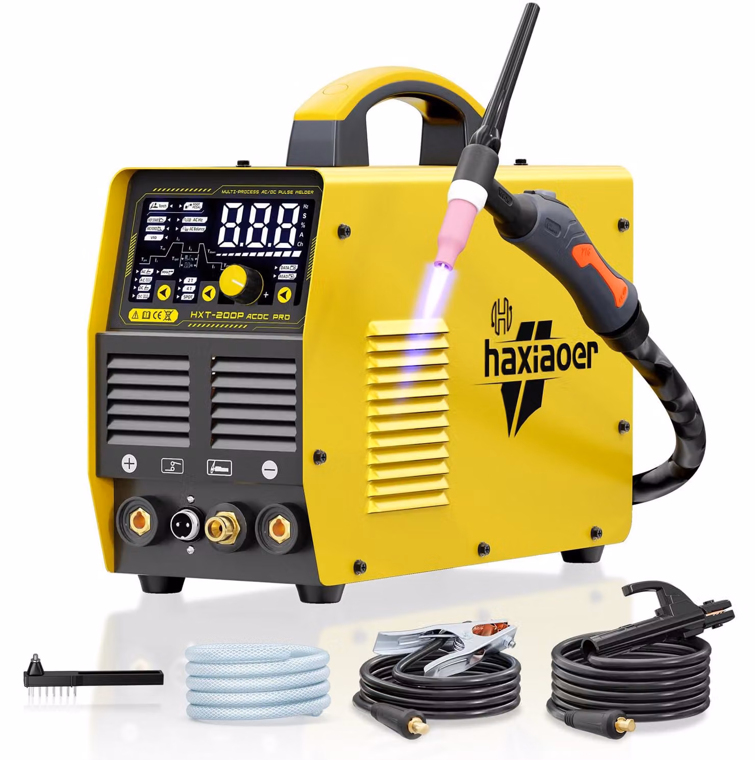 Saldatrice TIG 200A AC/DC 7-in-1 - Ampio display LED - Adatta per alluminio e acciaio