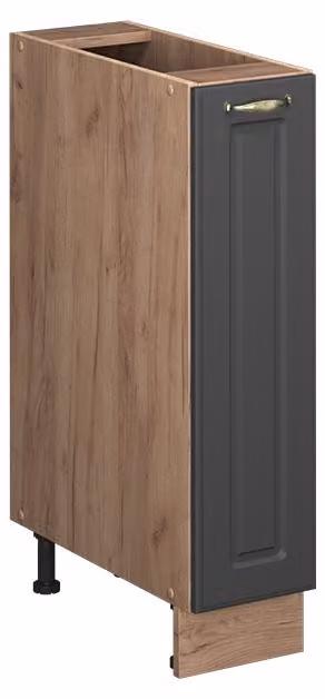 Armadio cucina dispensa alto Vicco Fame-Line Oro-antracite rustico/Rovere dorato 20 cm senza piano di lavoro, Model 61685